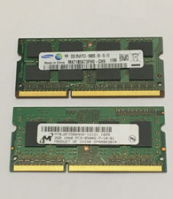 Barrette Mémoire 2X2GB DDR3 SamsungMicron M471B5673FHO-CH9 SO-DIMM PC3-10600S