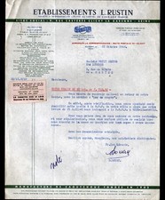 CLICHY (92) USINE de LA CHARTRE-sur-le-LOIR / RUSTINES de PNEUS "L. RUSTIN" 1968