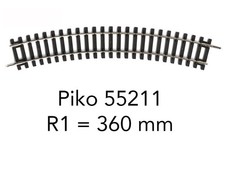 PIKO Piko 55211 - Voie A - rail courbe R1 360mm - HO