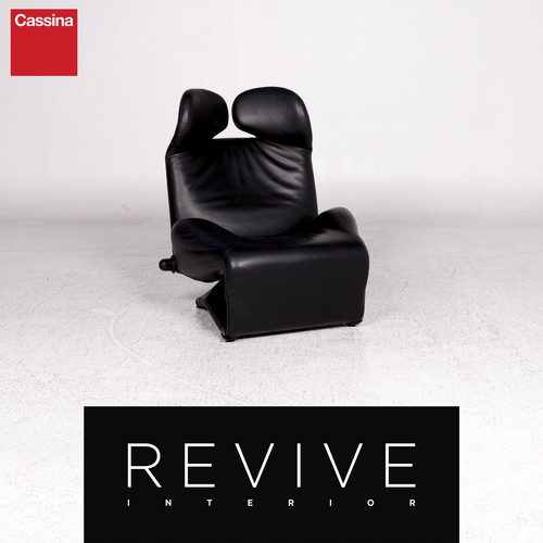 Fauteuil cuir cassina noir - cuir,