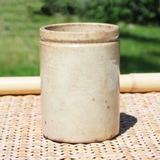 Ancien pot à confiture patiné  / petit modèle 9.5 cm / no Félix Potin Damoy