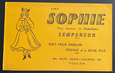 BUVARD PUBLICITAIRE " CHEZ SOPHIE  LEMPEREUR  - TOULON   "
