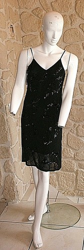 Robe cocktail noire - , taille