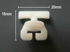 Blanc Rideaux Crochet Arrêter