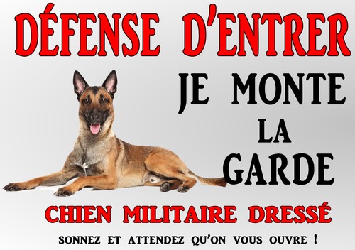 Plaque attention chien - attention,