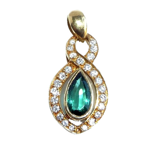 Pendant 750 gold 38ct - pendant, 0.38ct