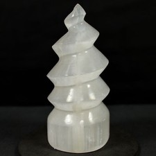 4.1 " Sélénite Spirale Naturel Satin Spar Tour Cristal Poli Pierre - Maroc