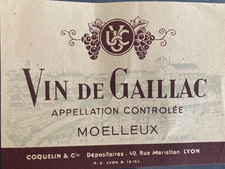 Etiquette de vin ancienne GAILLAC AOC