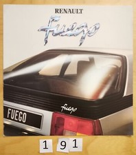 RENAULT FUEGO TL, GTL, AUTOMATIC, GTS Prospectus 1980 6 pages F Publicité