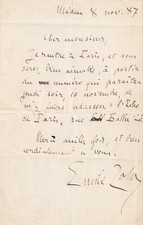 Émile ZOLA - Lettre