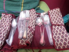 MENAGERE . COUVERTS METAL ARGENTE 24 PIECES ORFEVRE BOULENGER A PARIS 