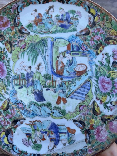Assiette porcelaine peinte - assiette,
