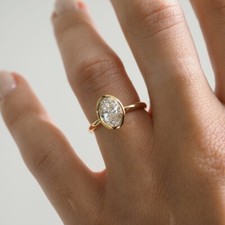 Bague solitaire diamant/CVD