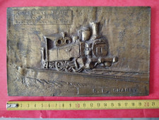 Grande Plaque Bronze " Centenaire Voie Secondaire CHARLY" 1965