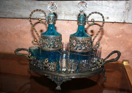 Cave liqueur plateau miroir - cave, à