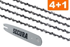 4 Chaînes + guide adapté pour Husqvarna 372XP | 40cm 3/8 60M 1,5mm