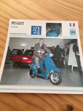 Peugeot scooter électrique Scootelec 1991 Carte moto Collection Atlas France