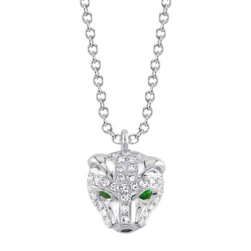 14k blanc diamant - blanc, Émeraude