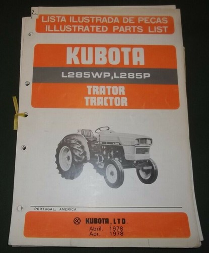 Kubota l285wp l285p manuel - l285wp,