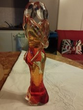 Sculpture en verre et pâte de verre de Murano Signe Couple d'amoureux enlacés 