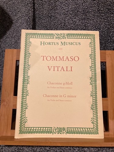 Vitali chaconne sol mineur - vitali,