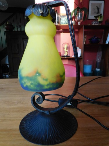 Lampe ancienne pied fer - lampe,