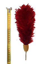 Plumet rouge pour casque  Cuirassier, avec son olive  en cannetille. Lot 6.