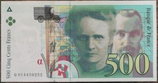 Billet de 500 francs Pierre et