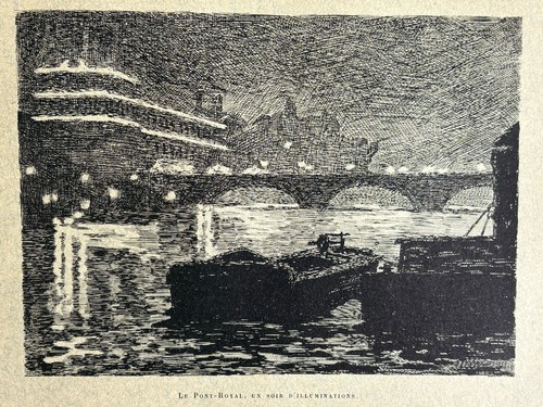 Paul jouve gravure pont royal - gravure,