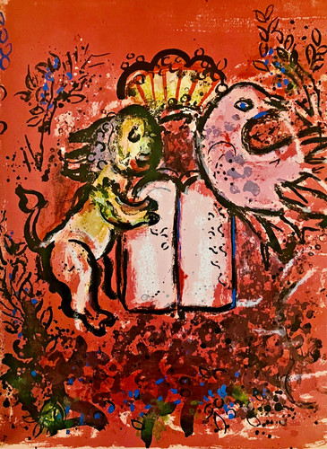 Lithographie marc chagall 1962 - lithographie,