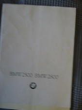 CATALOGUE  BMW 2500 A 2800. POCHETTE . IX/68