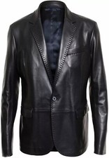 Blazer homme en peau d'agneau