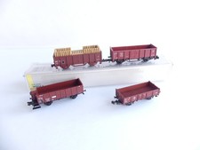DIVERS N 1:160 / 4 WAGONS TYPE TOMBEREAU A ESSIEUX