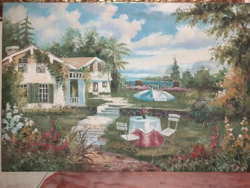 Tableau paysage peint - paysage, À