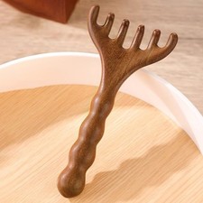 Peigne cuir chevelu en bois de