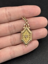 Ancien Pendentif En Plaqué Or