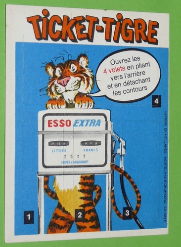 Annees 1960 ticket tigre - 1960, esso