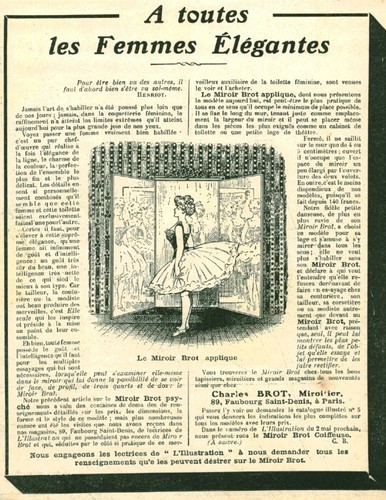 Publicité ancienne miroir