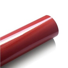 Rouleau Film Vinyle Carbone 5D Rouge 600X50cm Covering haut de gamme Brillant