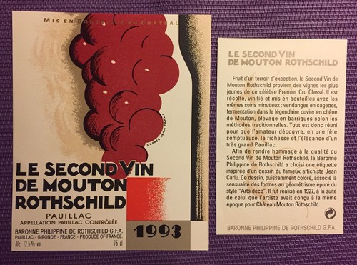 étiquettes second vin de - le,
