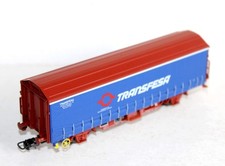 ELECTROTREN HO 1411 K, WAGON COUVERT BACHÉ, TRANSFESA SNCF TRANSPORT MARCHANDISE