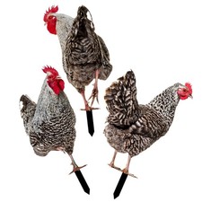  3 Pcs Deco Poule Jardin Décoration Extérieure Pieu Poulet Décoratif