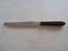 Ancien Couteau à Dents/Dentelé CARL SCHMIDT SOHN SOLINGEN ROSTFREI Manche Bois