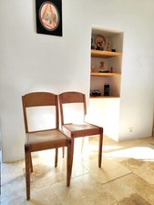 Paire De Chaises Vintage D'école