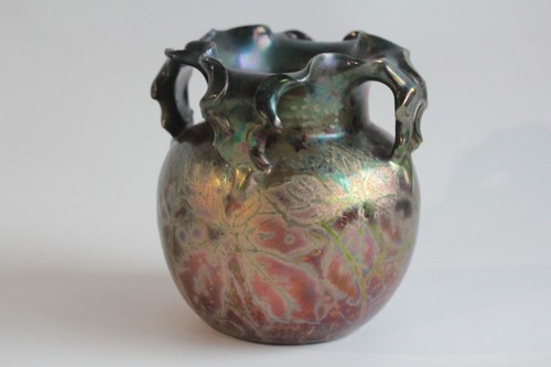 Vase céramique irisé
