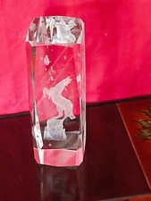 Cheval Cabré Cristal Verre 3D Hologramme Taille Diamant 
