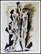 André MASSON : Hommage à Dorothea TANNING, lithographie originale 1977