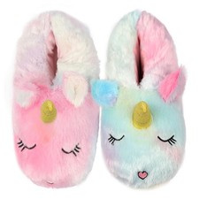 A2Z Licorne Pantoufles Peluche Chaud Doux Mignon Indoor Chaussures pour Enfants