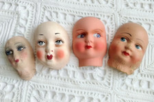 Lot 4 petites visages  tête