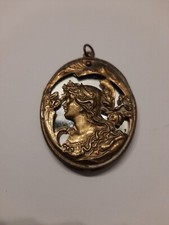 miroir de poche sac femme art deco 1910 / 1920